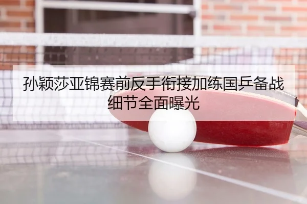 孙颖莎亚锦赛前反手衔接加练国乒备战细节全面曝光 | WANBOSPORTS